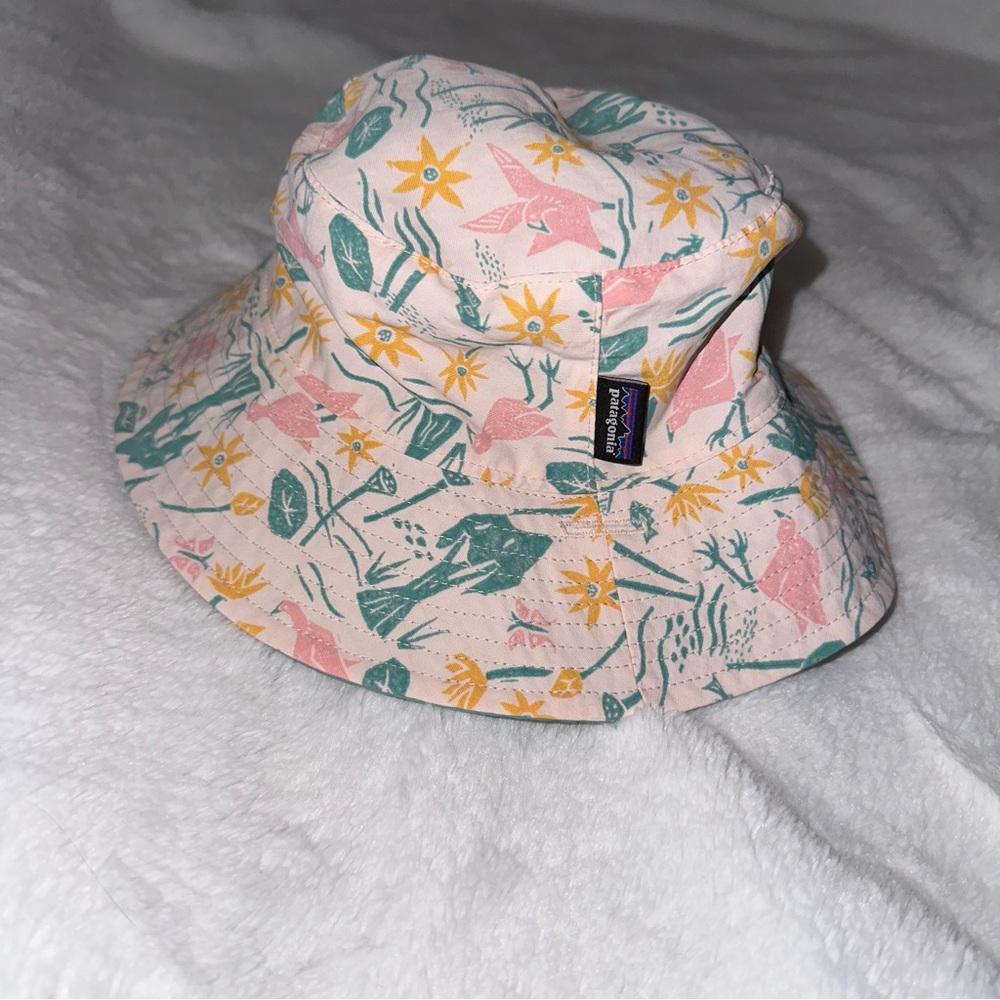 Patagonia Kids Floral Hat - Pink, Yellow, Green